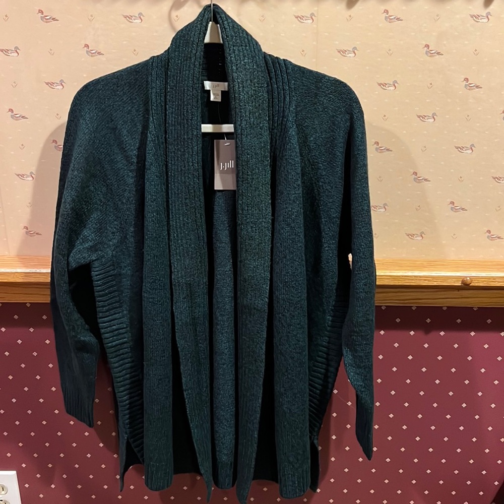 NWT J. Jill Forest Green Cardigan
